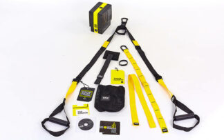 Петли TRX функциональный тренажер PRO PACK P3 (петли подвесные, дверное крепление, DVD, сумка, черный-желтый)